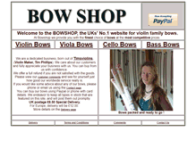 Tablet Screenshot of bowshop.co.uk